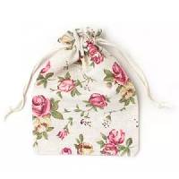 Inca - Floral Rose Print Drawstring Bag - Medium